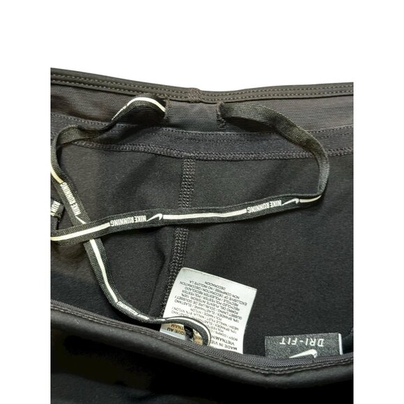 Nike Womens Dri Fit Tech Tights Drawstring Pockets Mesh Ankle Zippers Black Sz M - Picture 10 of 16